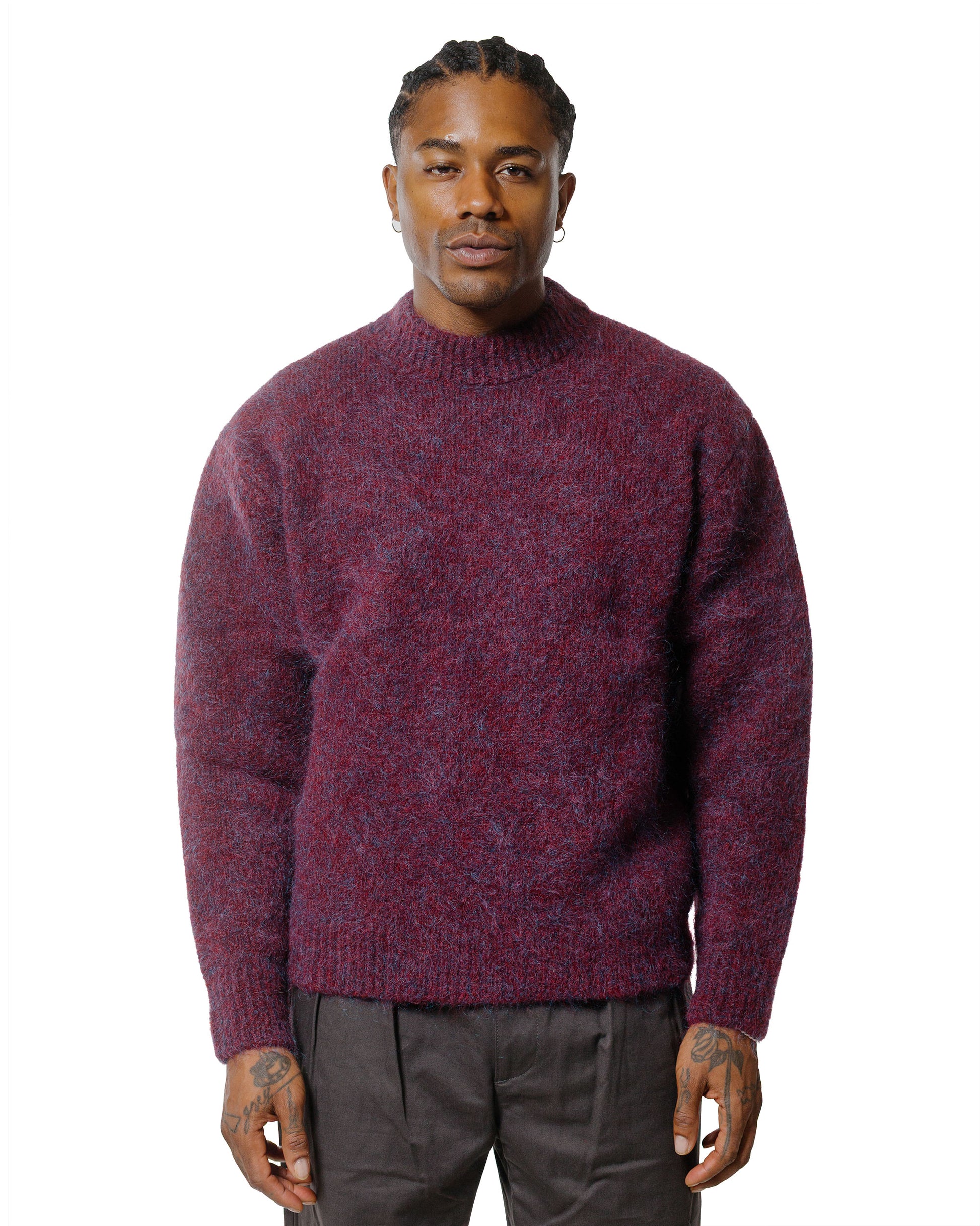 lost & found Amomento Amomento Hairy Rounded Pullover Burgundy