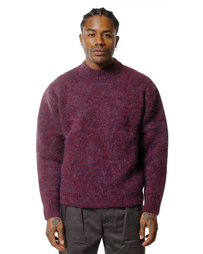 lost & found Amomento Amomento Hairy Rounded Pullover Burgundy
