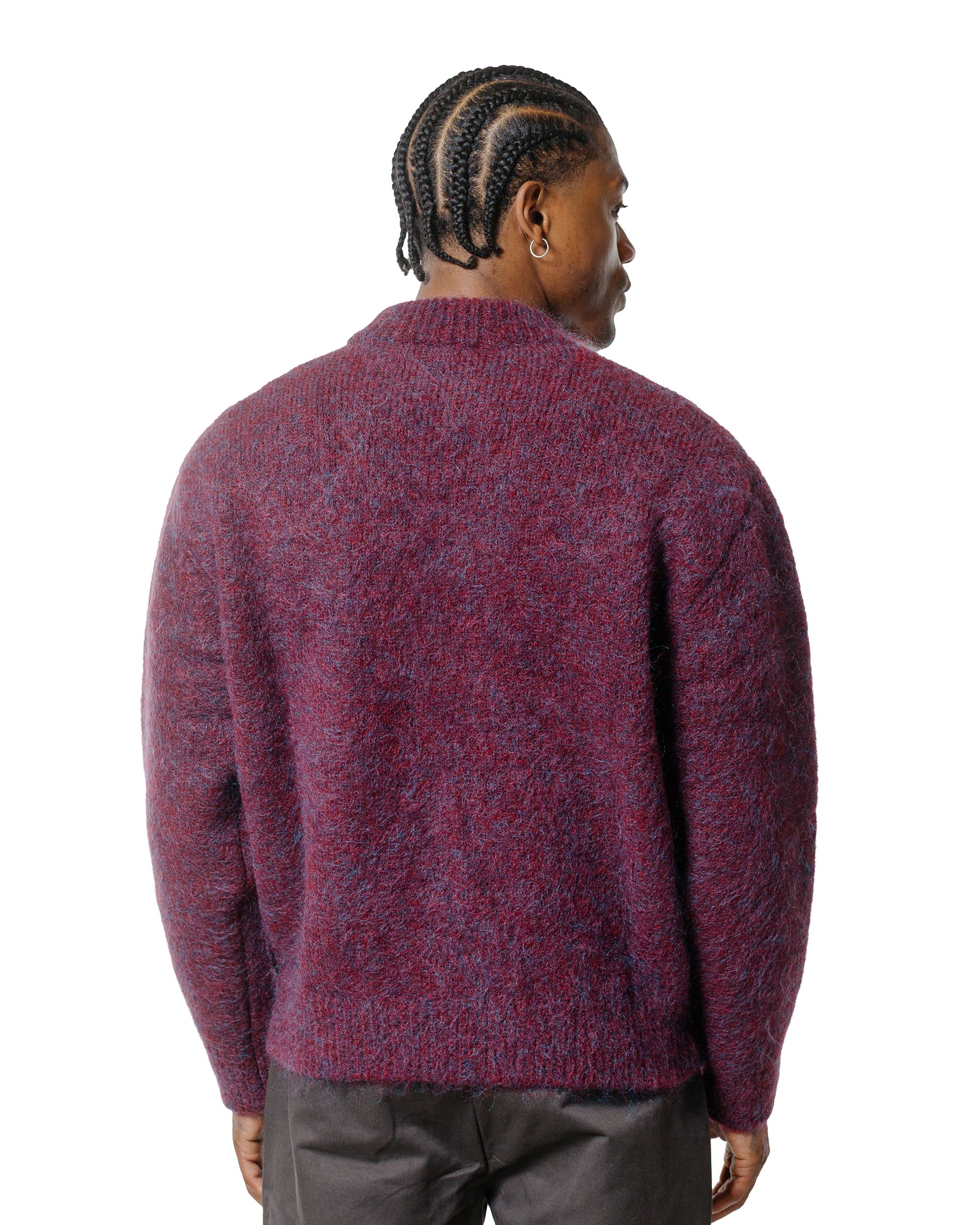 lost & found Amomento Amomento Hairy Rounded Pullover Burgundy