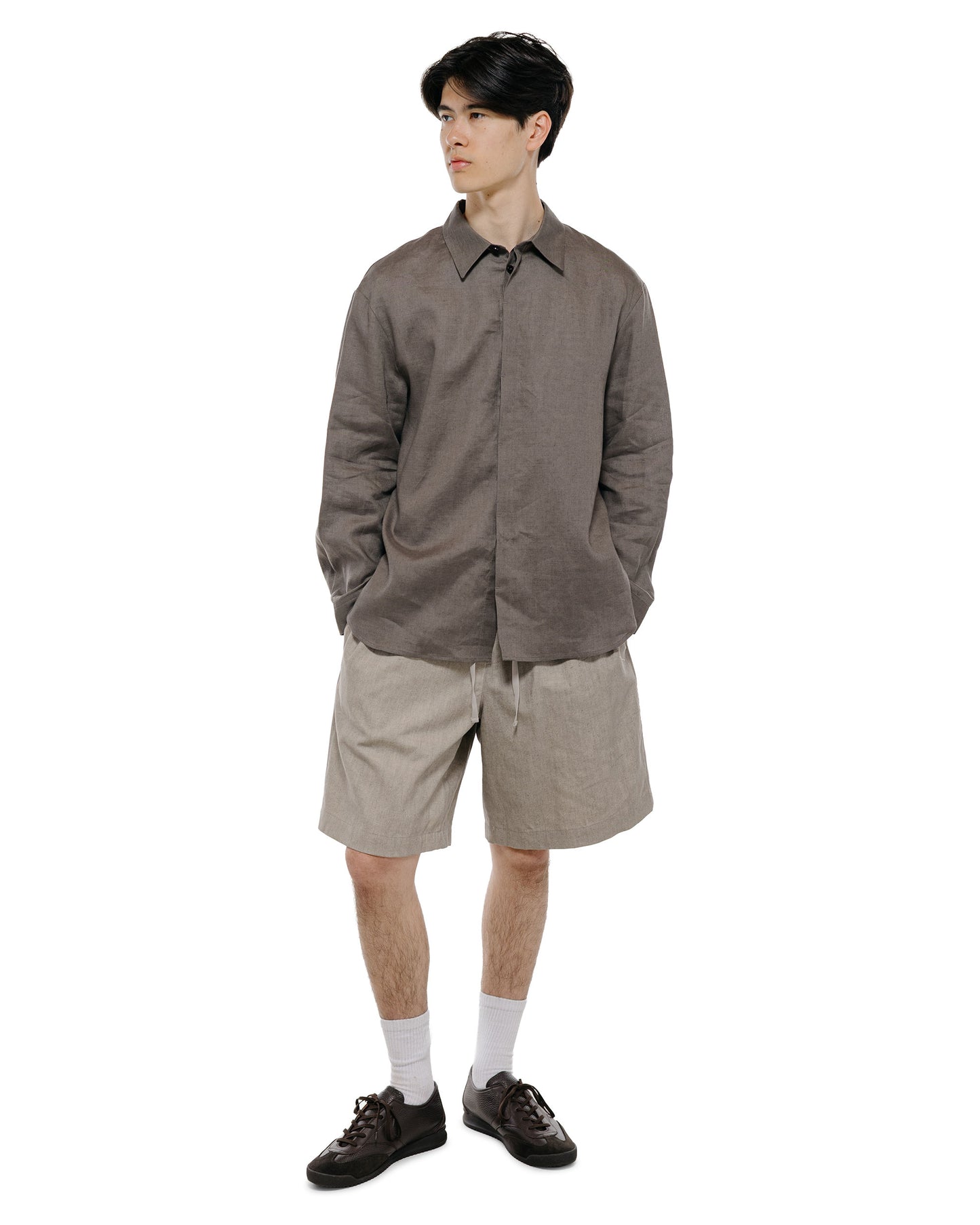 lost & found Amomento Amomento Linen Drawstring Shorts Beige
