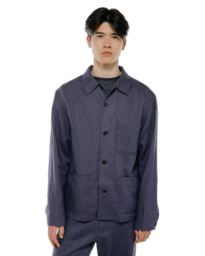 lost & found Amomento Amomento Linen Pocket Jacket Blue