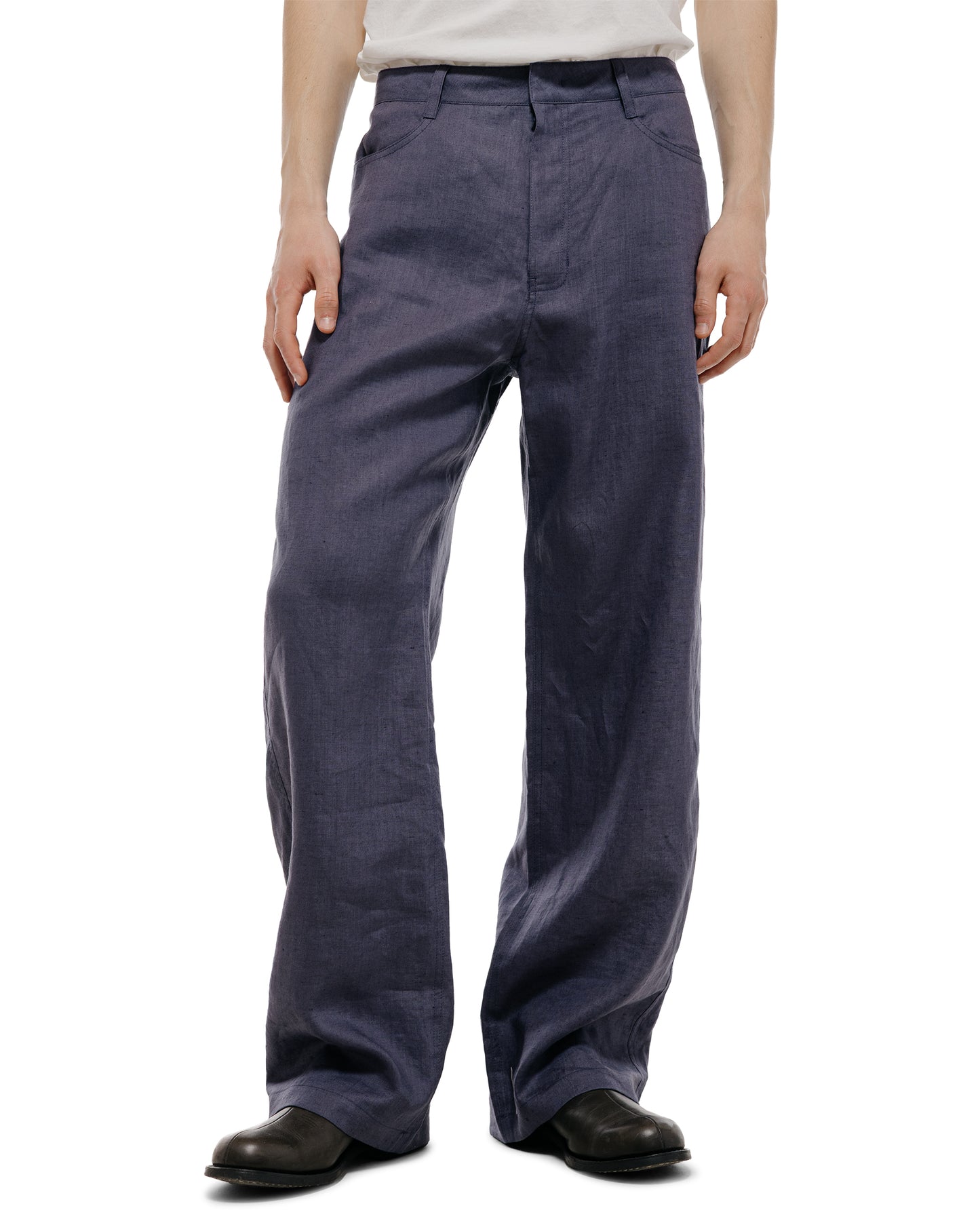 lost & found Amomento Amomento Linen Straight Pants Blue