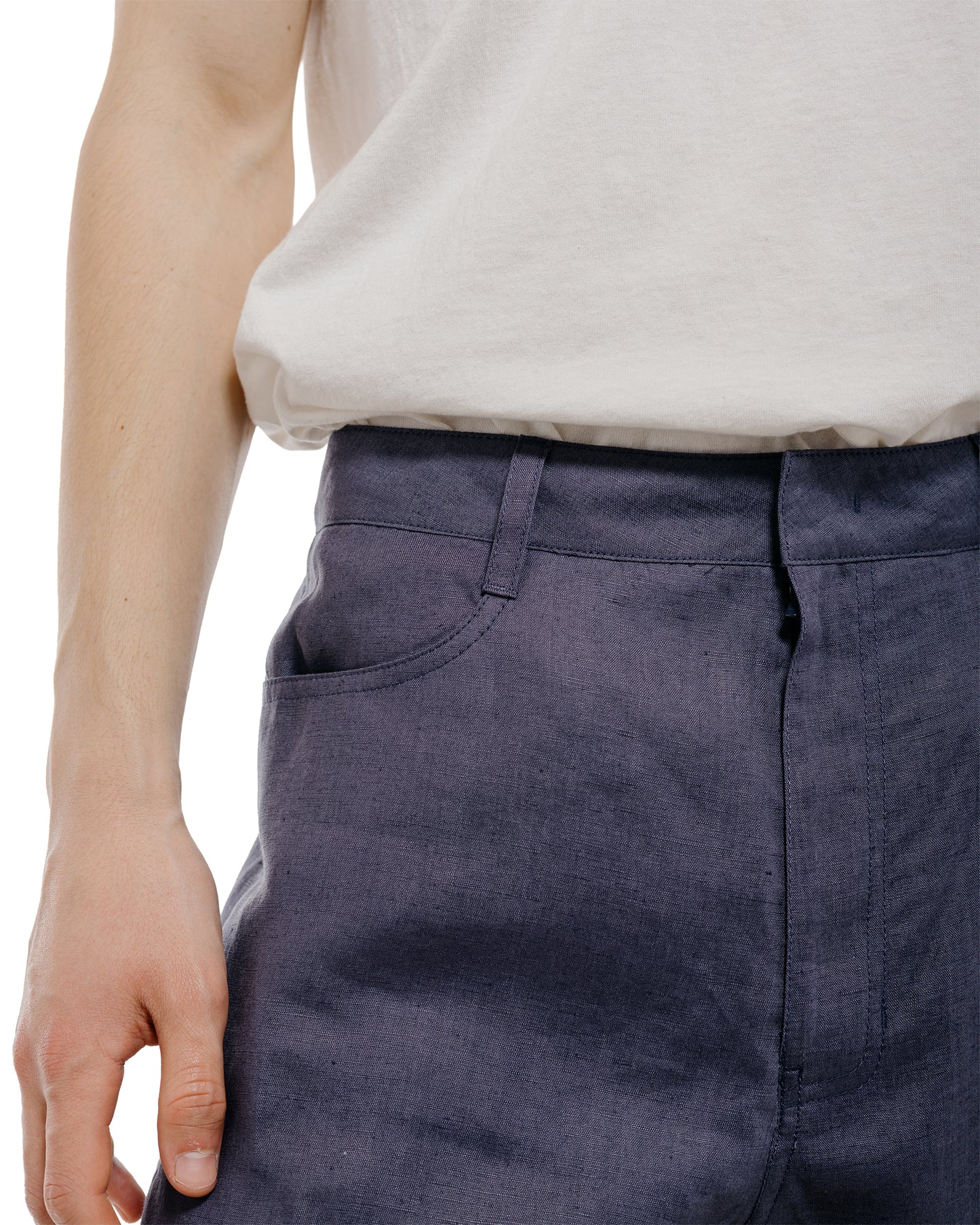 lost & found Amomento Amomento Linen Straight Pants Blue