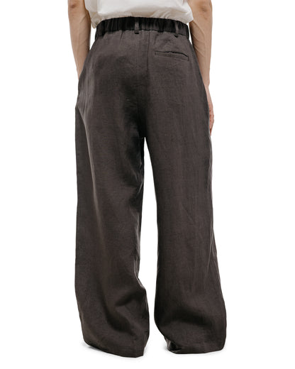 lost & found Amomento Amomento Linen Two Tuck Wide Pants Khaki Grey