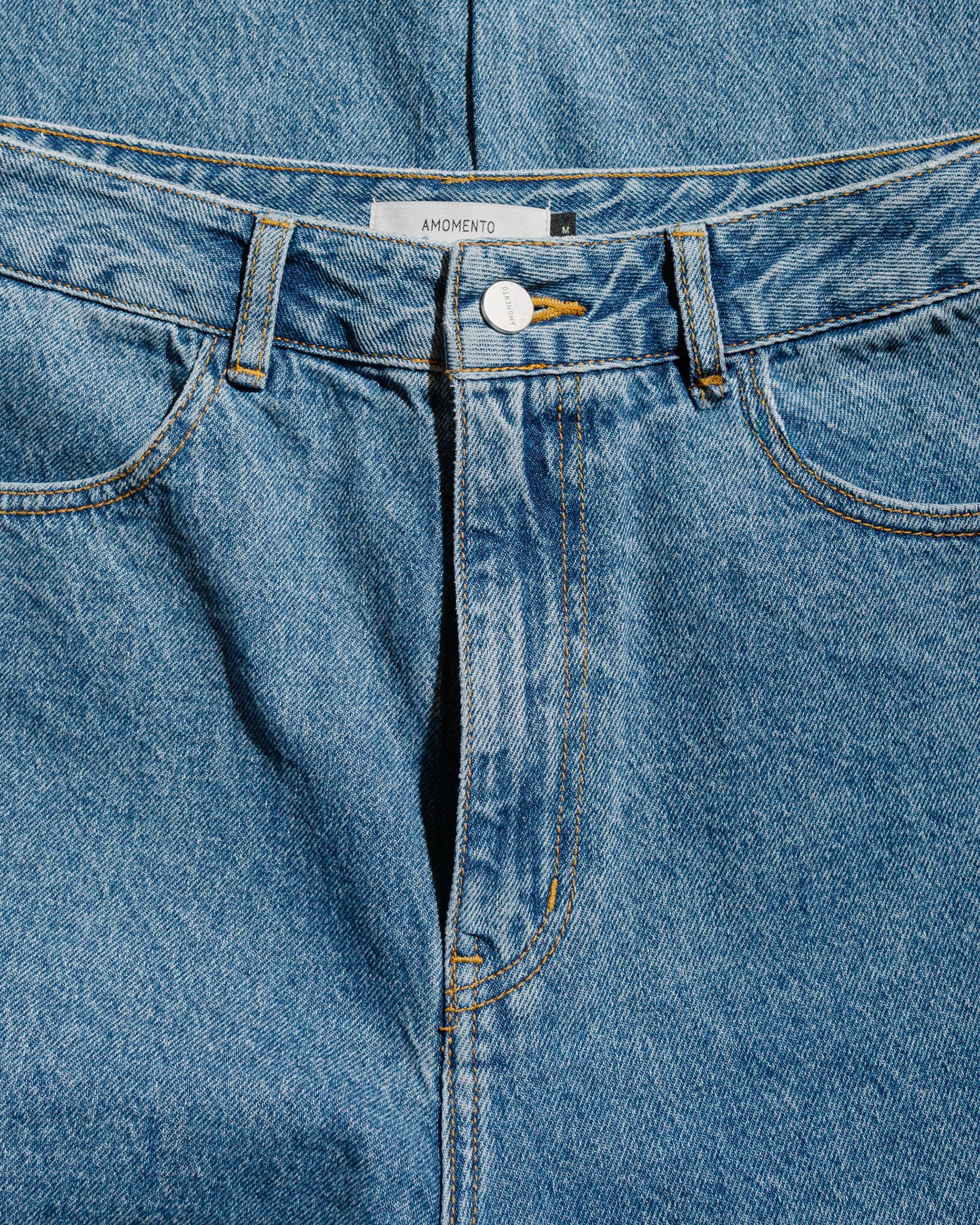lost & found Amomento Amomento Men's Recycle Cotton Denim Mid Blue