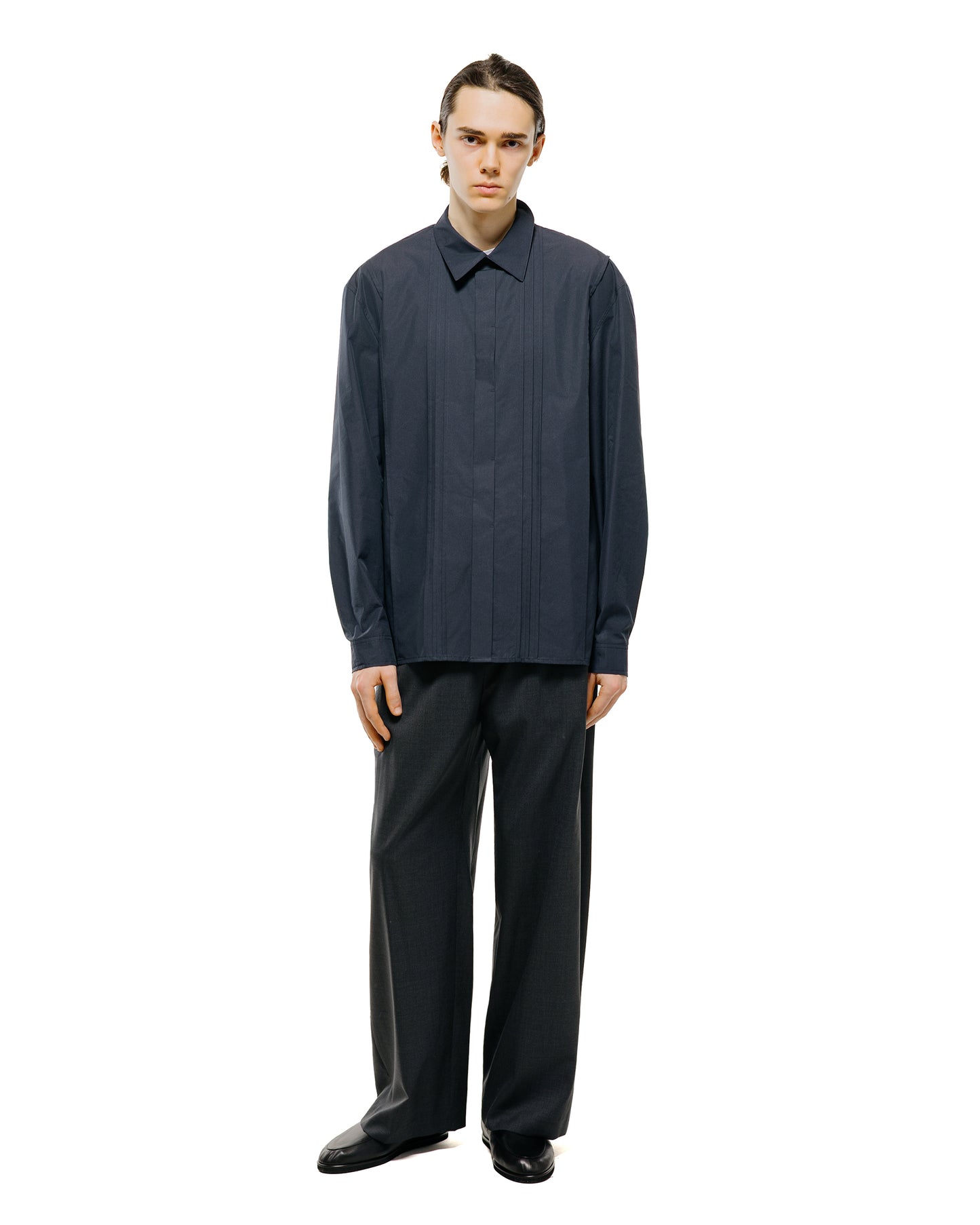 lost & found Amomento Amomento Pleated Shirt Navy