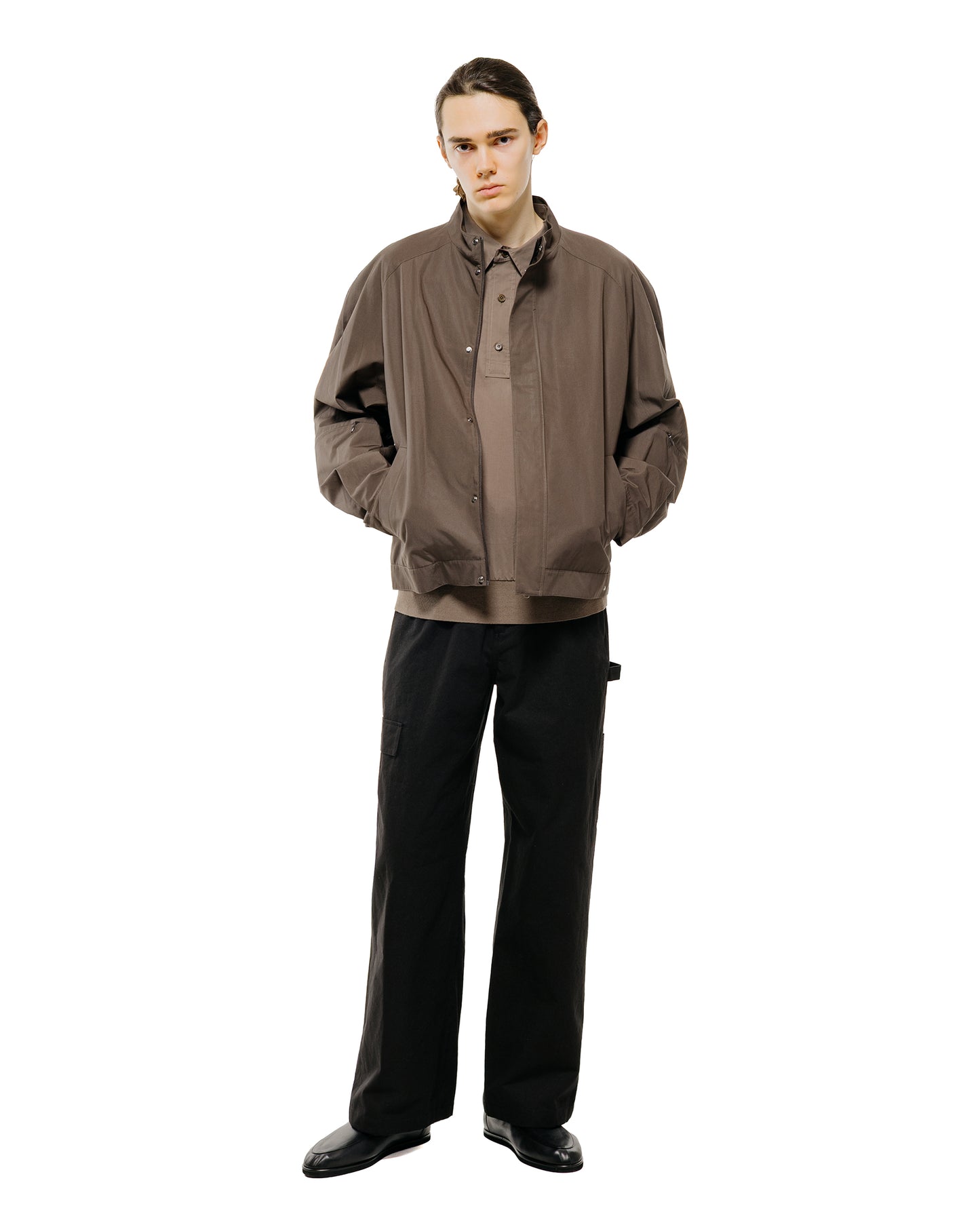 lost & found Amomento Amomento Raglan Cotton Zip Jumper Brown