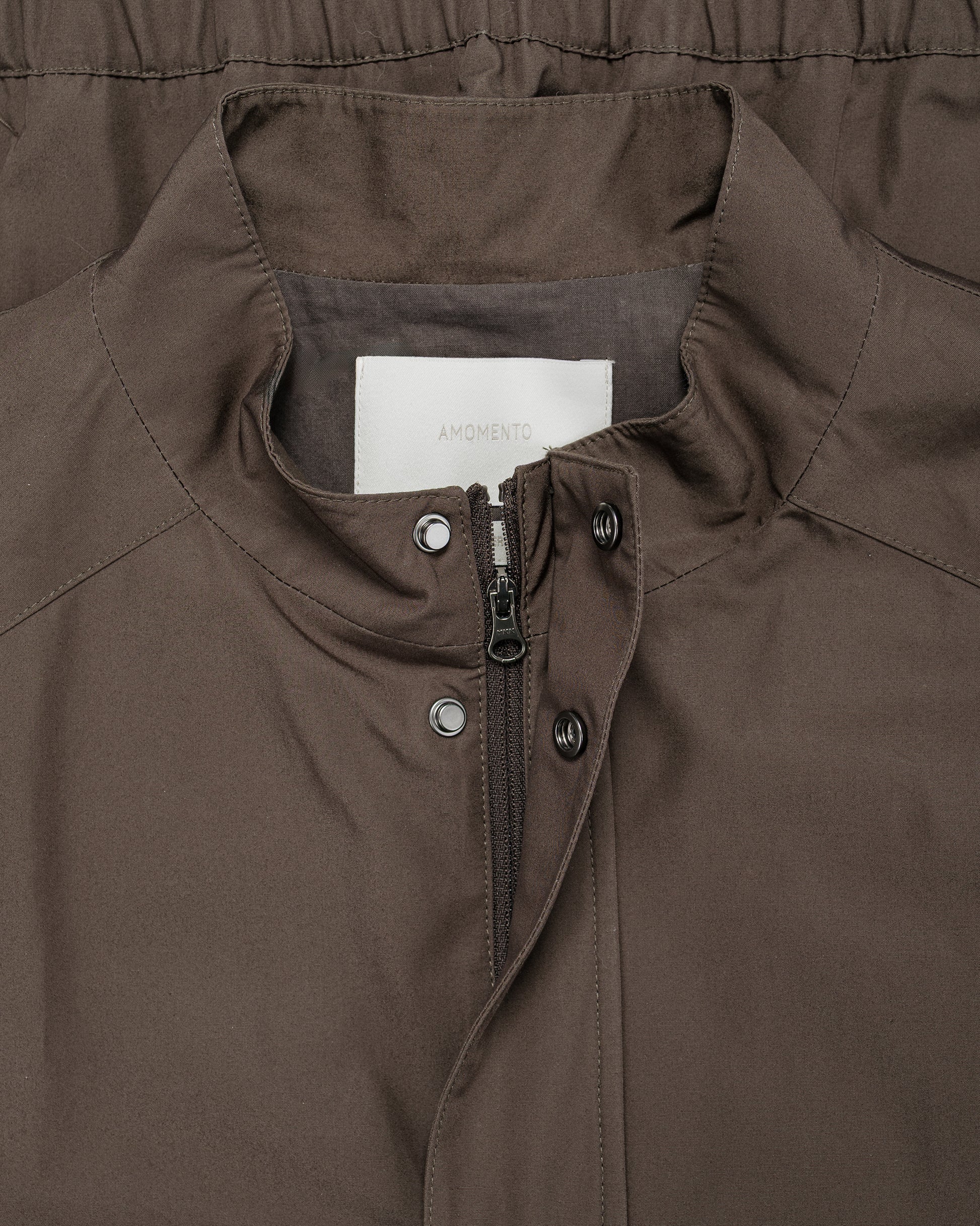 lost & found Amomento Amomento Raglan Cotton Zip Jumper Brown