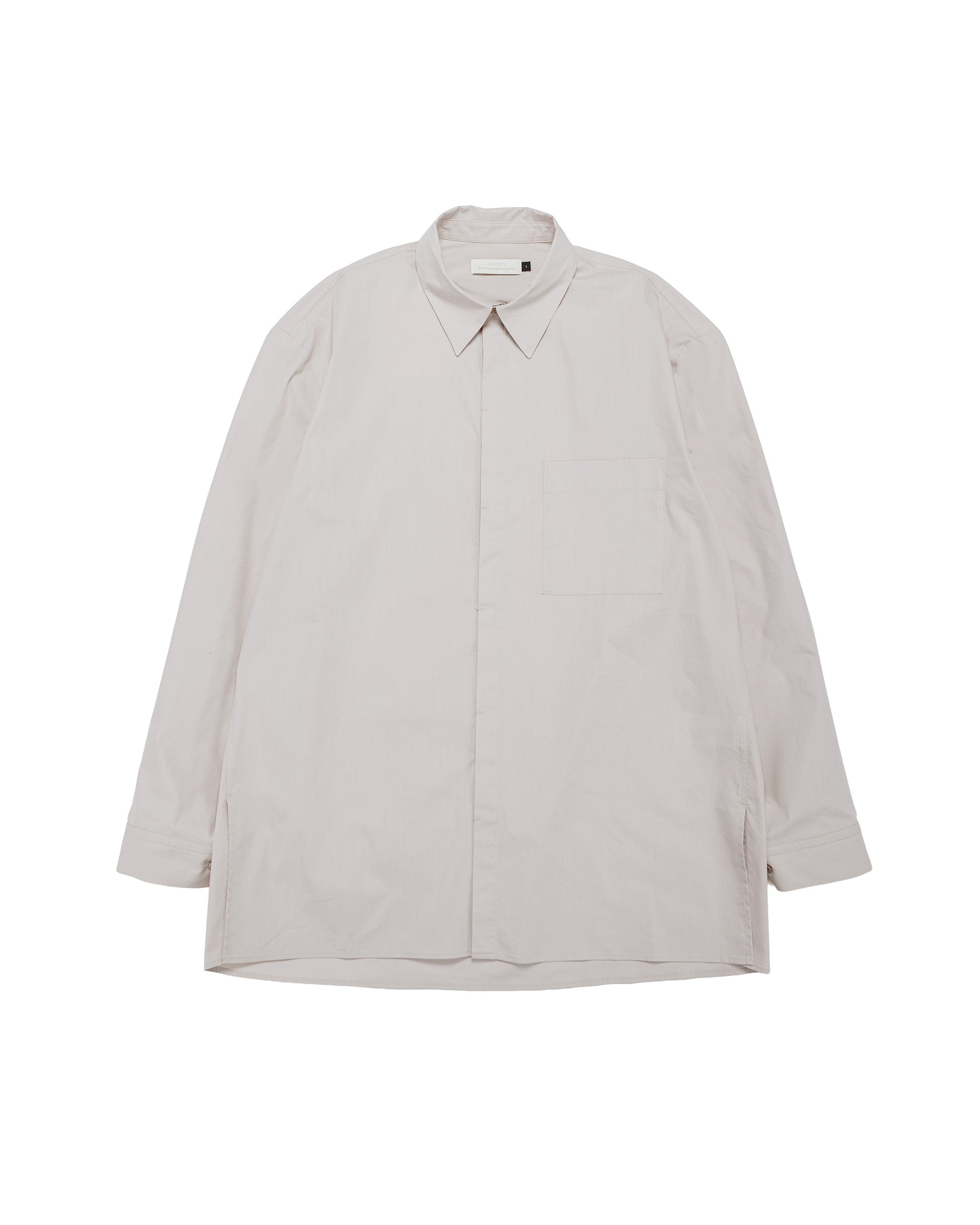 lost & found Amomento Amomento Square Pocket Oversized Shirt Beige