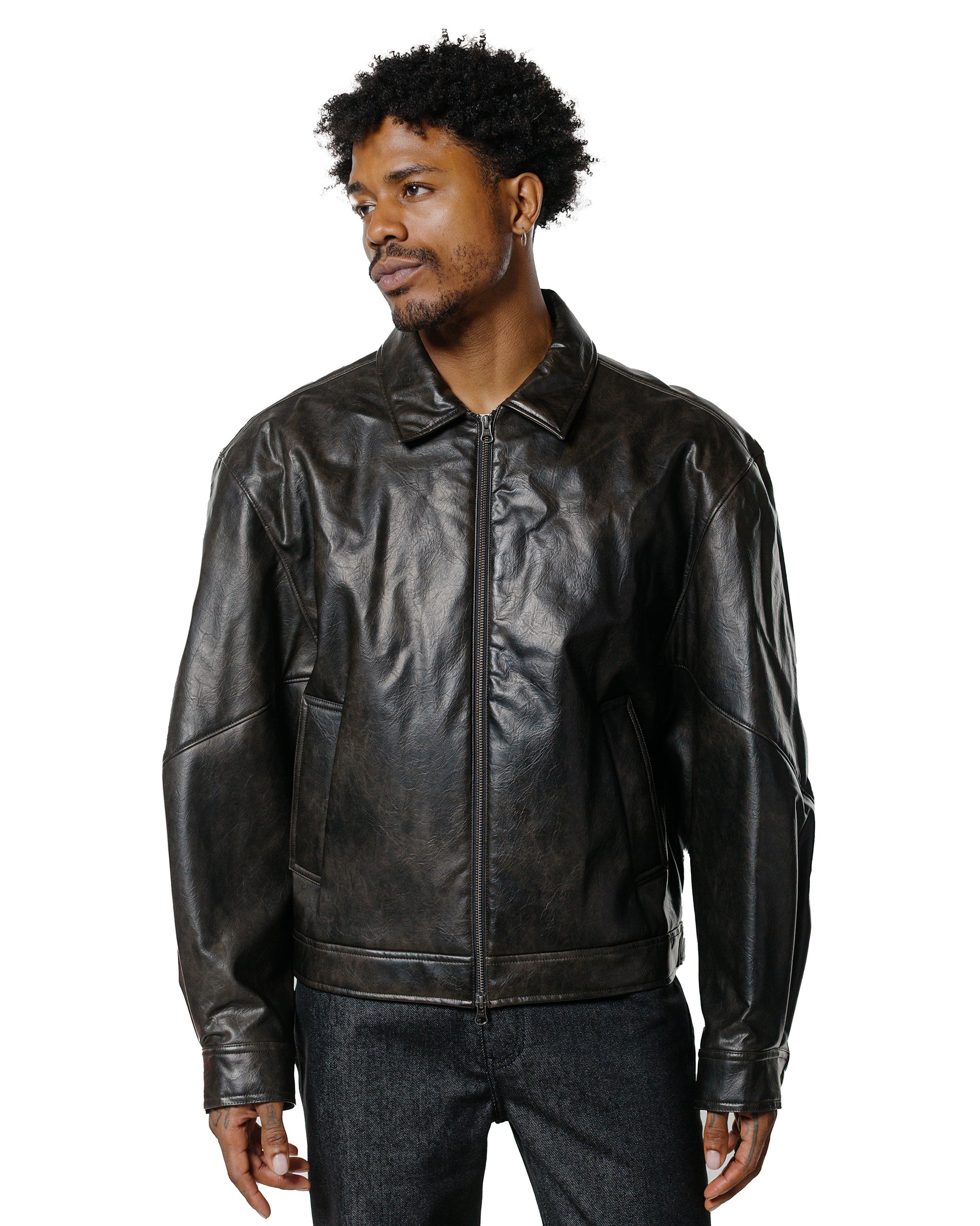 lost & found Amomento Amomento Vegan Leather Blouson Black