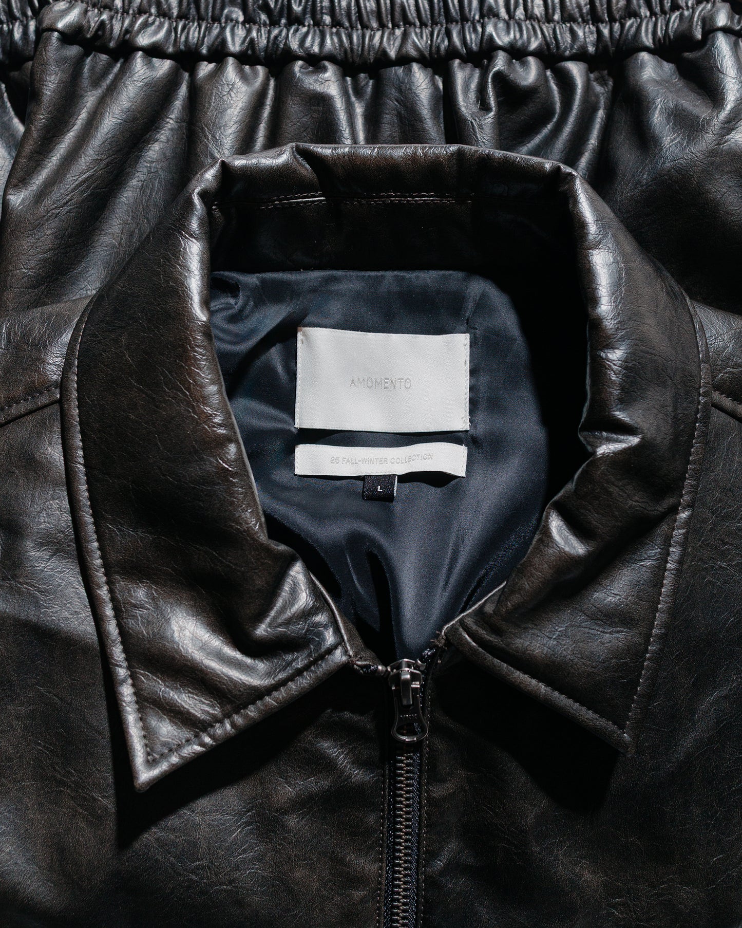 lost & found Amomento Amomento Vegan Leather Blouson Black