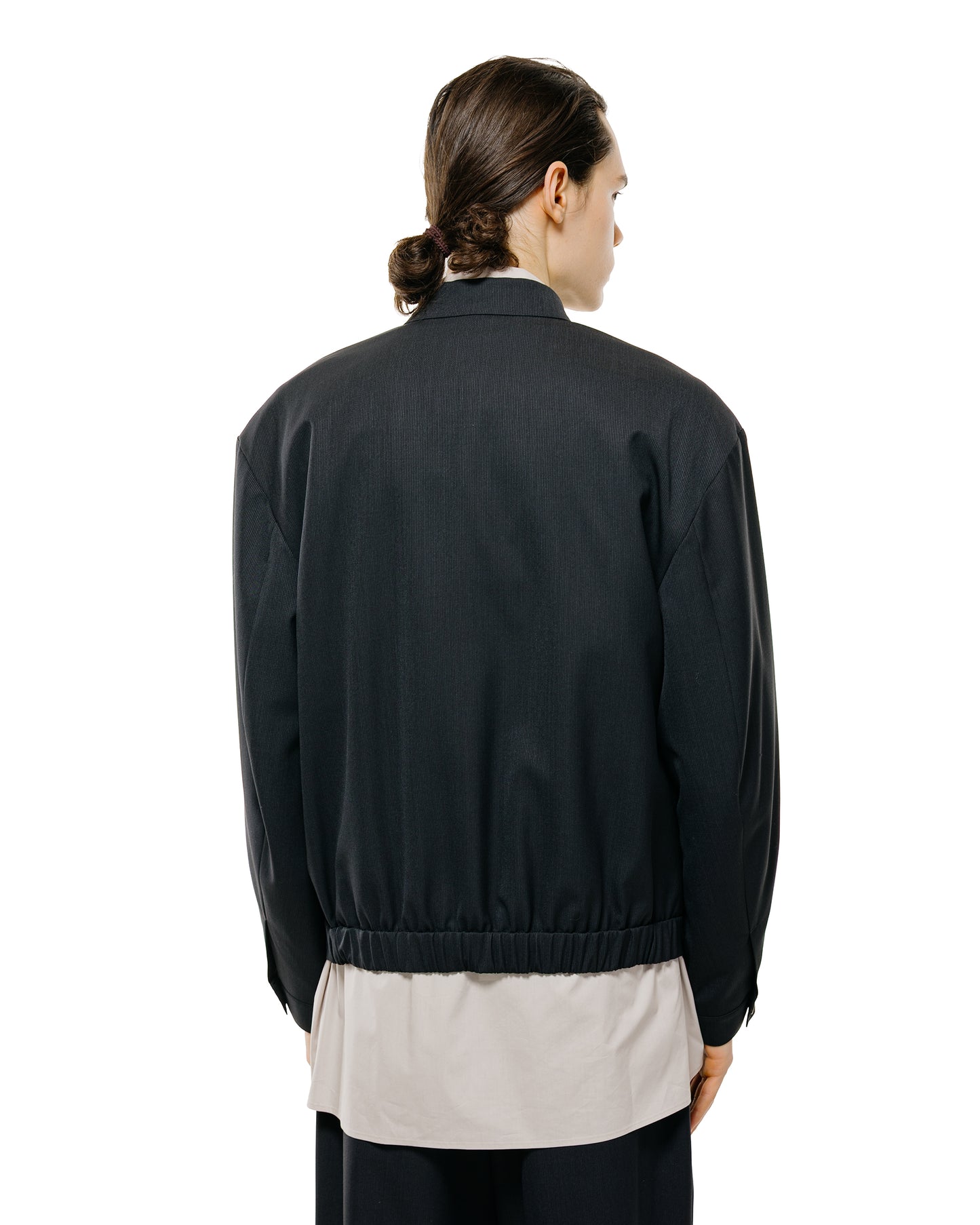 lost & found Amomento Amomento Wool Stripe Zip-Up Jumper Black
