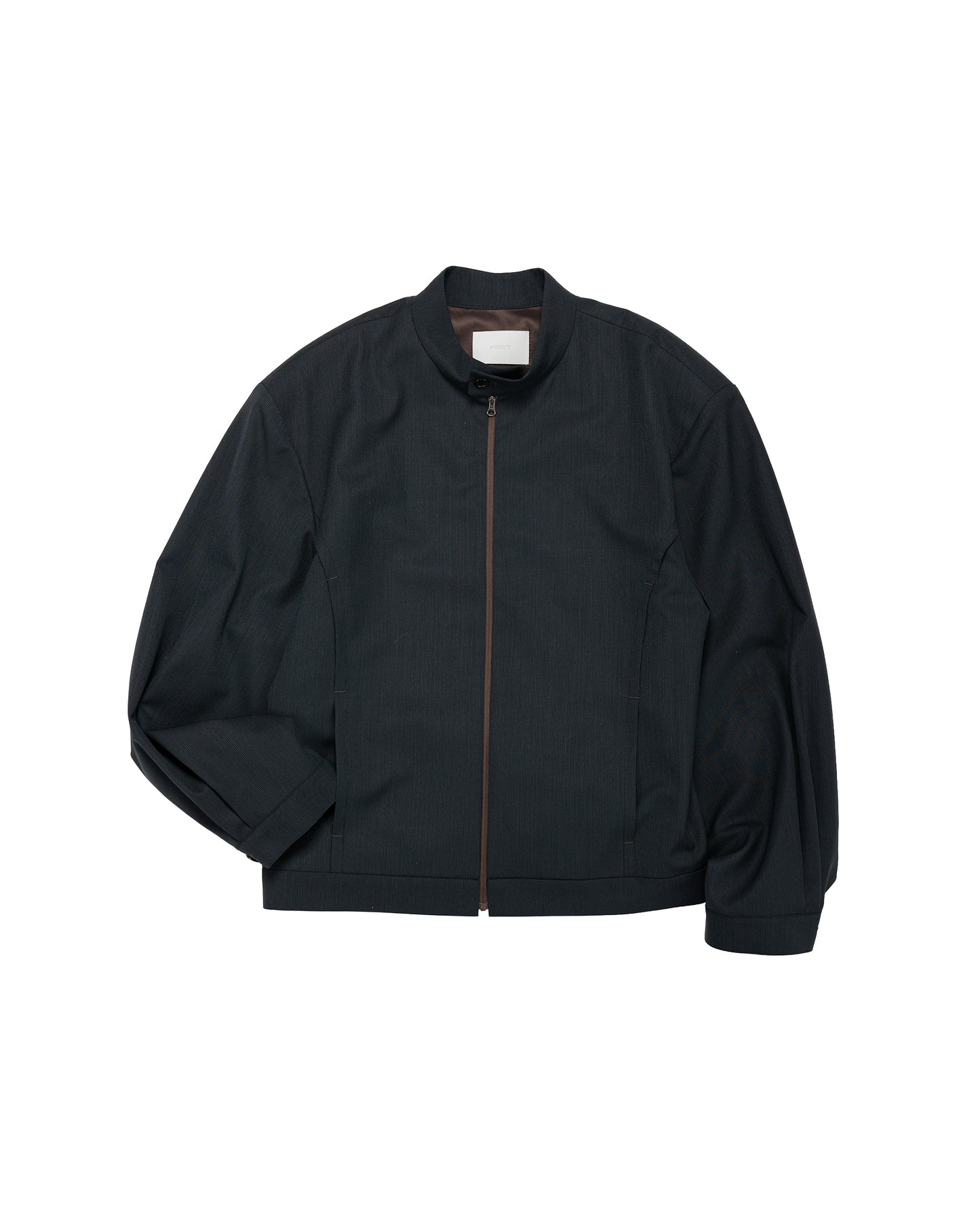 lost & found Amomento Amomento Wool Stripe Zip-Up Jumper Black