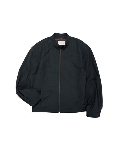 lost & found Amomento Amomento Wool Stripe Zip-Up Jumper Black