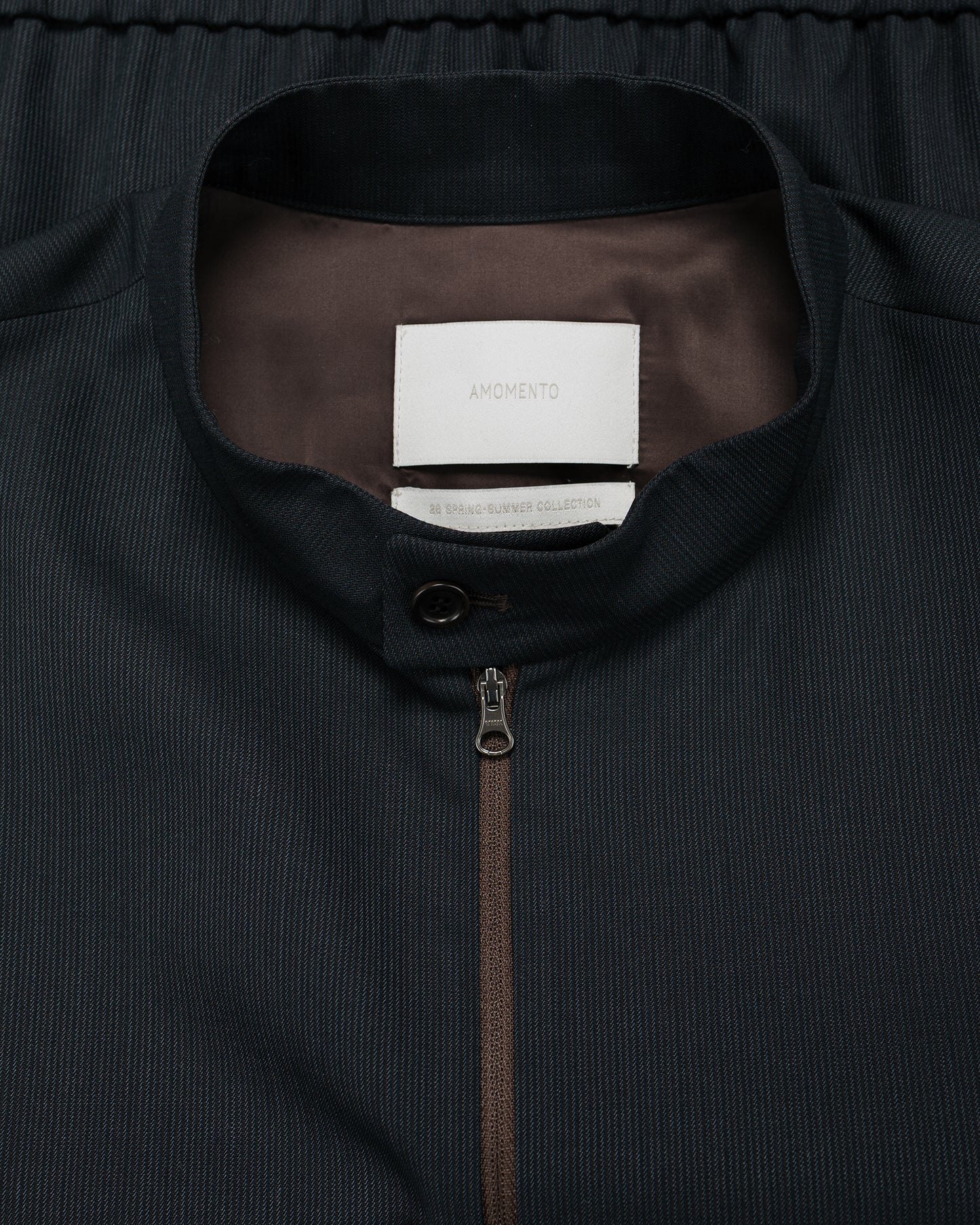 lost & found Amomento Amomento Wool Stripe Zip-Up Jumper Black