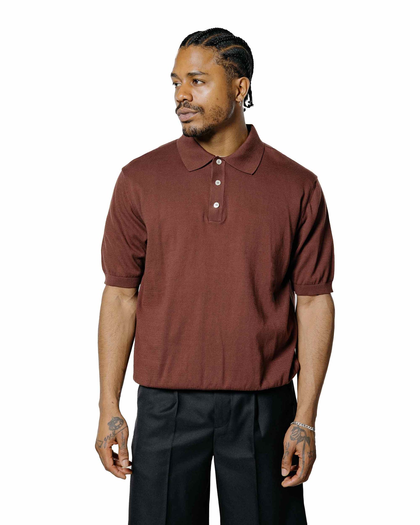 lost & found Another Aspect Another Aspect Another Polo Shirt 3.0 Tobacco