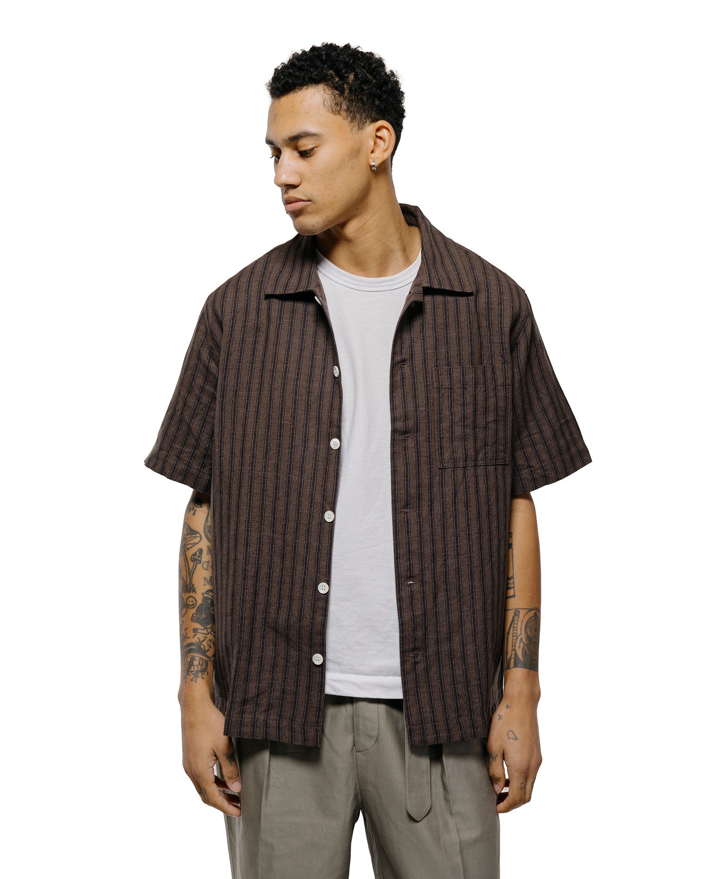 lost & found Another Aspect Another Aspect Another Shirt 2.0 Brown Stripe