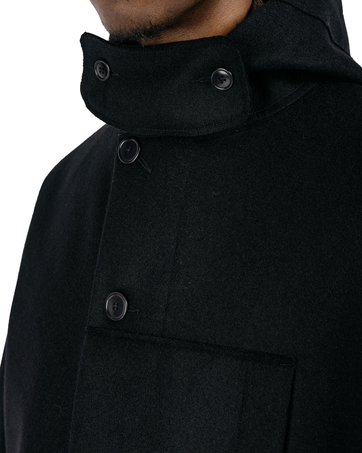Arpenteur Lost & Found Kabig Wool Melton Black