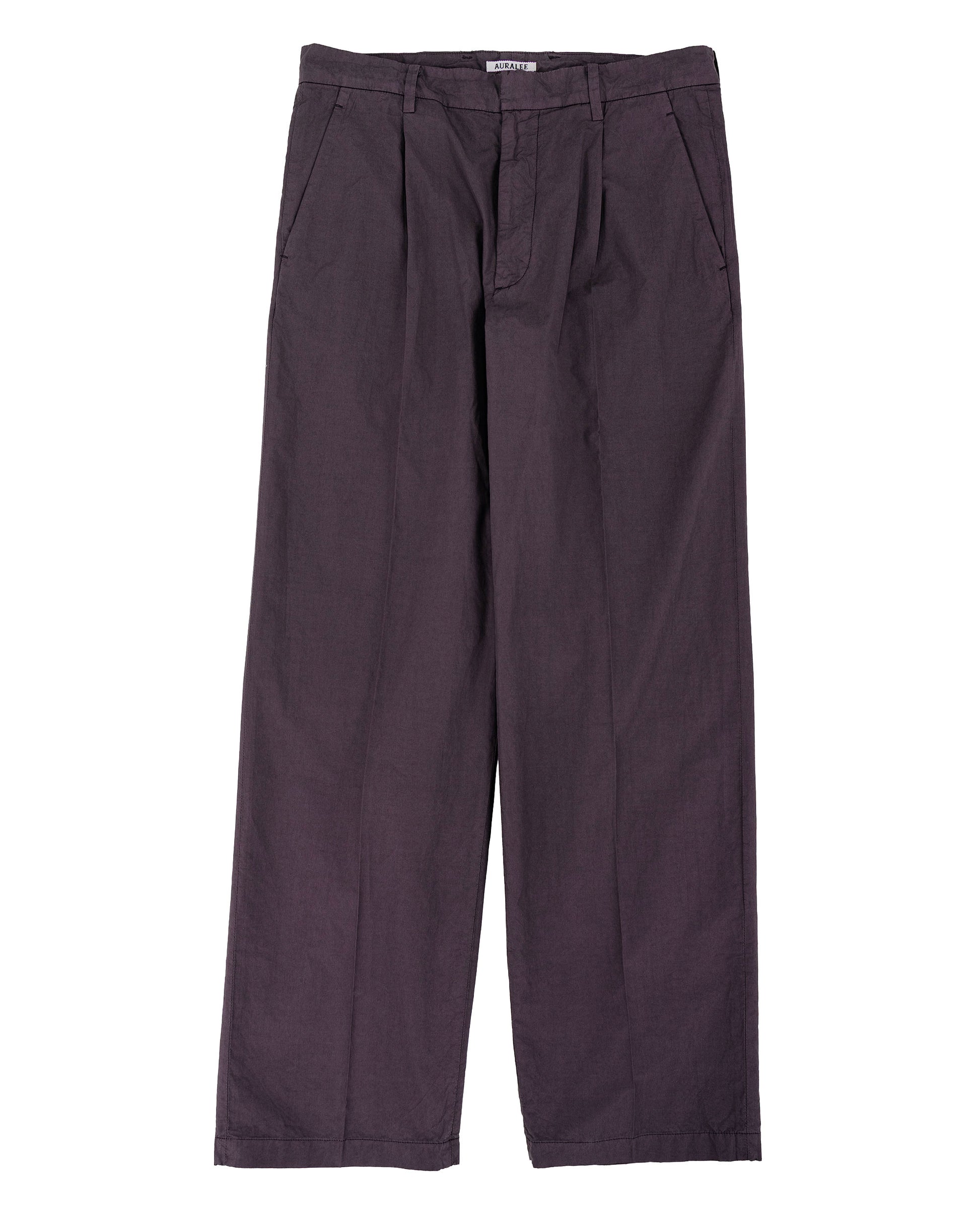lost & found Auralee Auralee Garment Dyed Finx Shuttle Weather One-Tuck Slacks Dark Brown