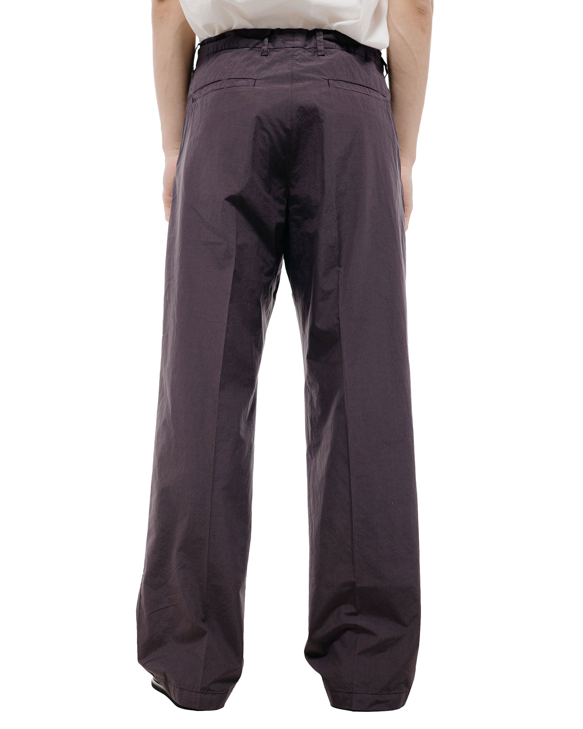 lost & found Auralee Auralee Garment Dyed Finx Shuttle Weather One-Tuck Slacks Dark Brown