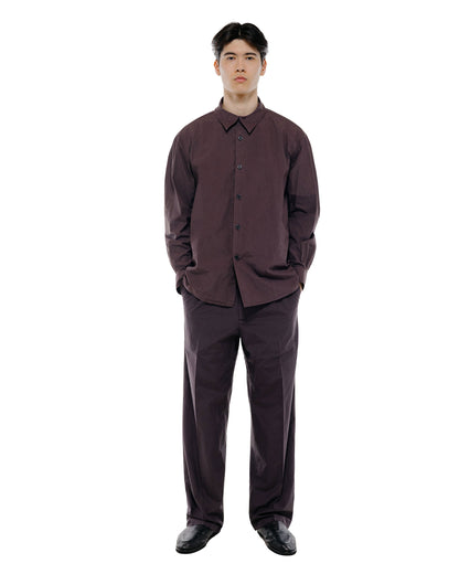 lost & found Auralee Auralee Garment Dyed Finx Shuttle Weather One-Tuck Slacks Dark Brown
