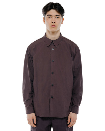 lost & found Auralee Auralee Garment Dyed Finx Shuttle Weather Shirt Dark Brown