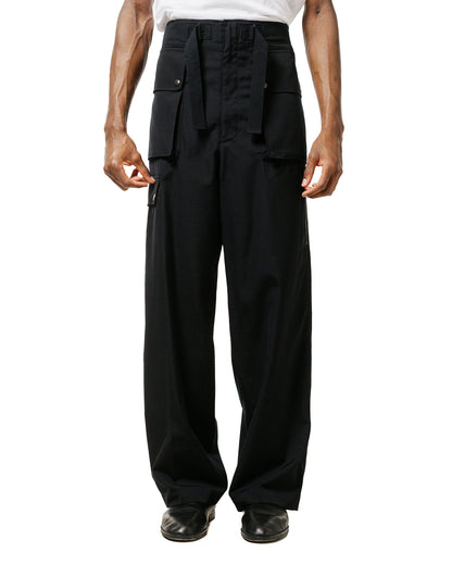 lost & found Auralee Auralee Wool Herringbone Cargo Pants Black