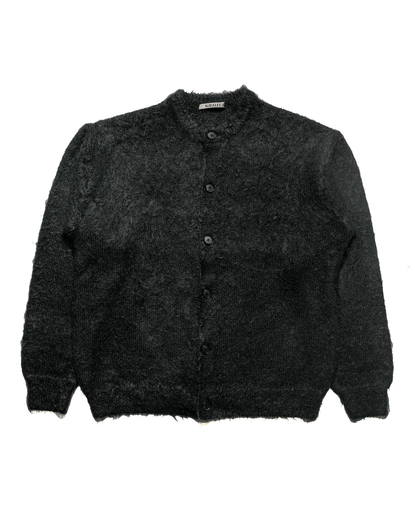 lost & found Auralee Auralee Brushed Super Kid Mohair Knit Cardigan Ink Black