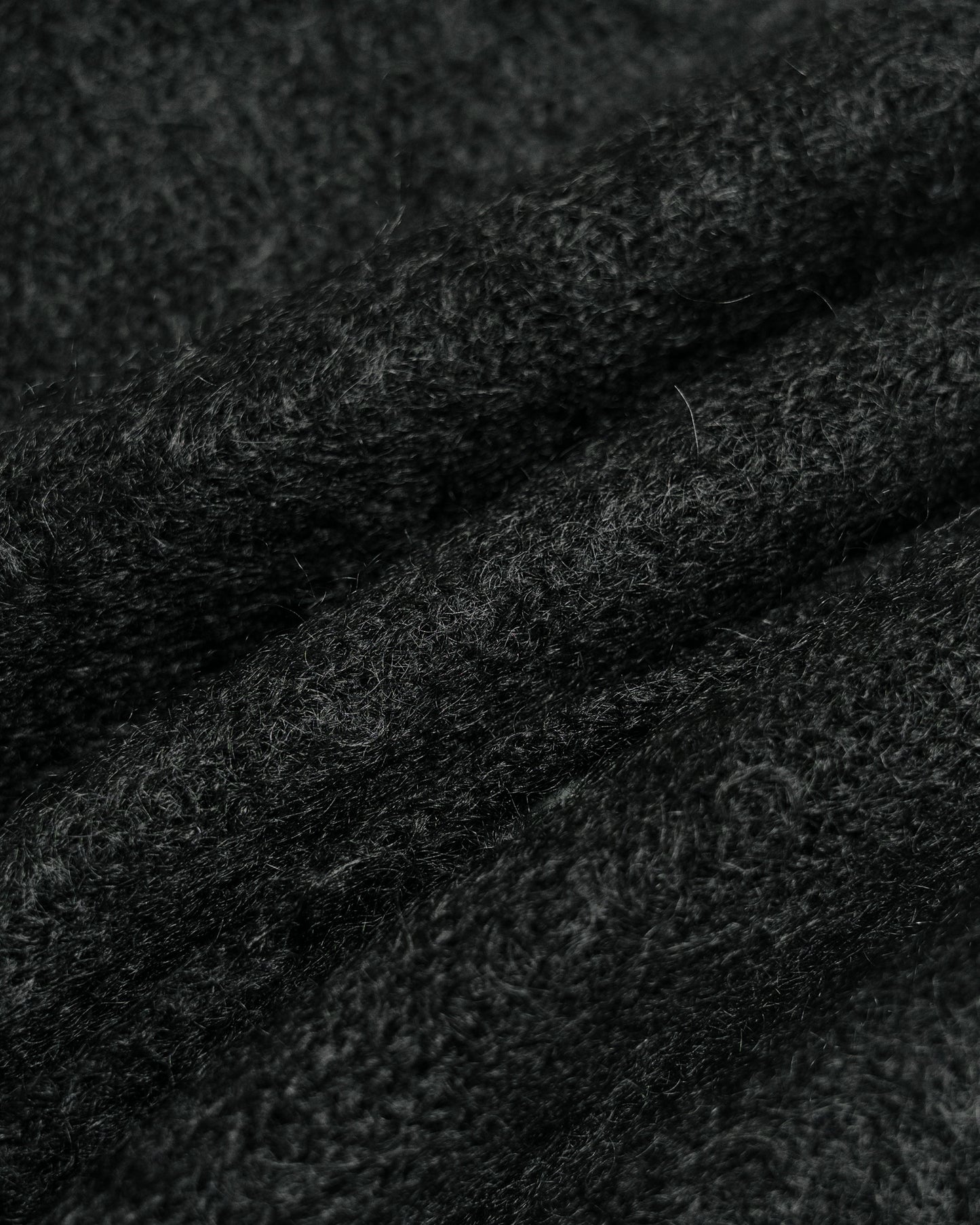 lost & found Auralee Auralee Brushed Super Kid Mohair Knit Cardigan Ink Black