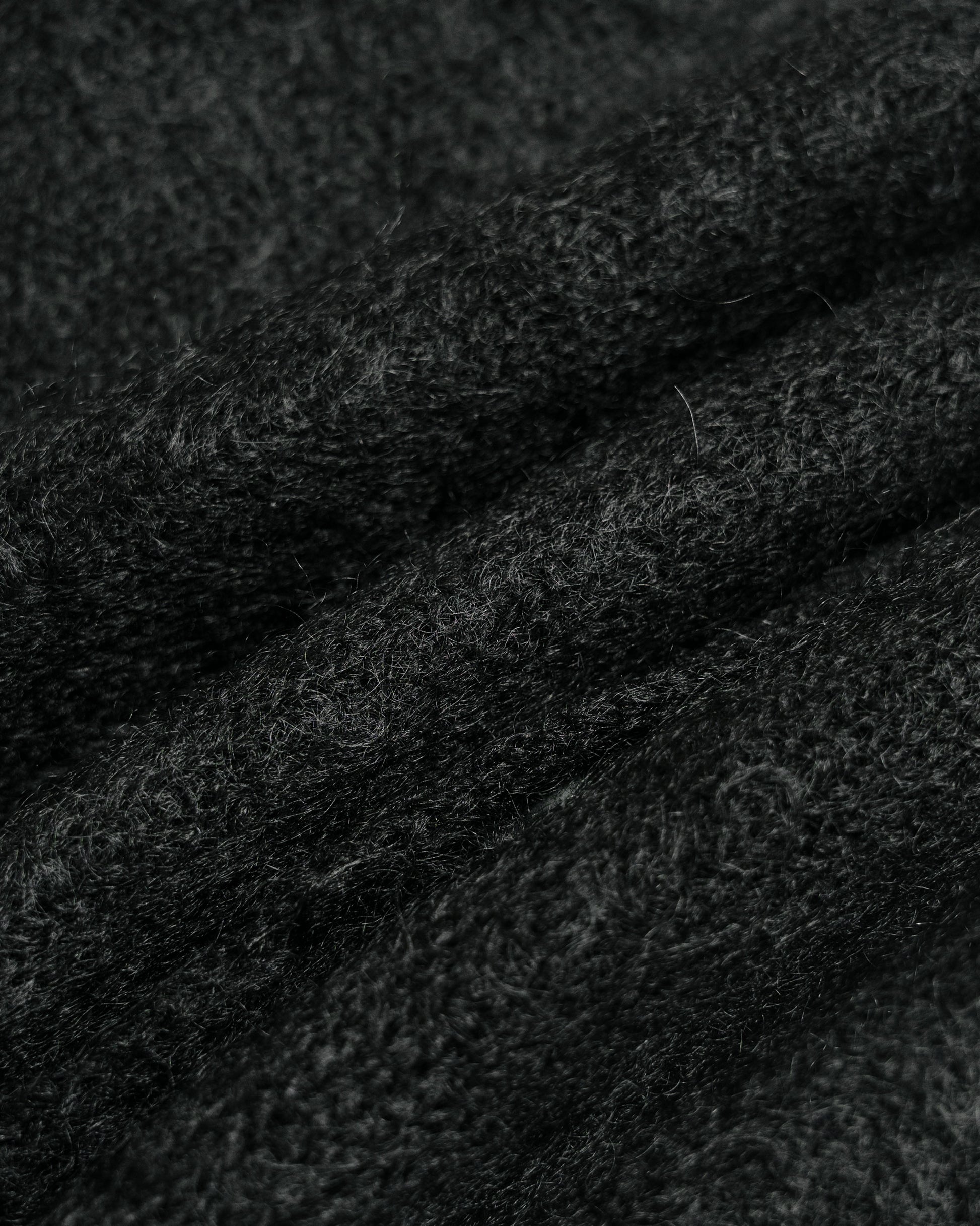 lost & found Auralee Auralee Brushed Super Kid Mohair Knit Cardigan Ink Black