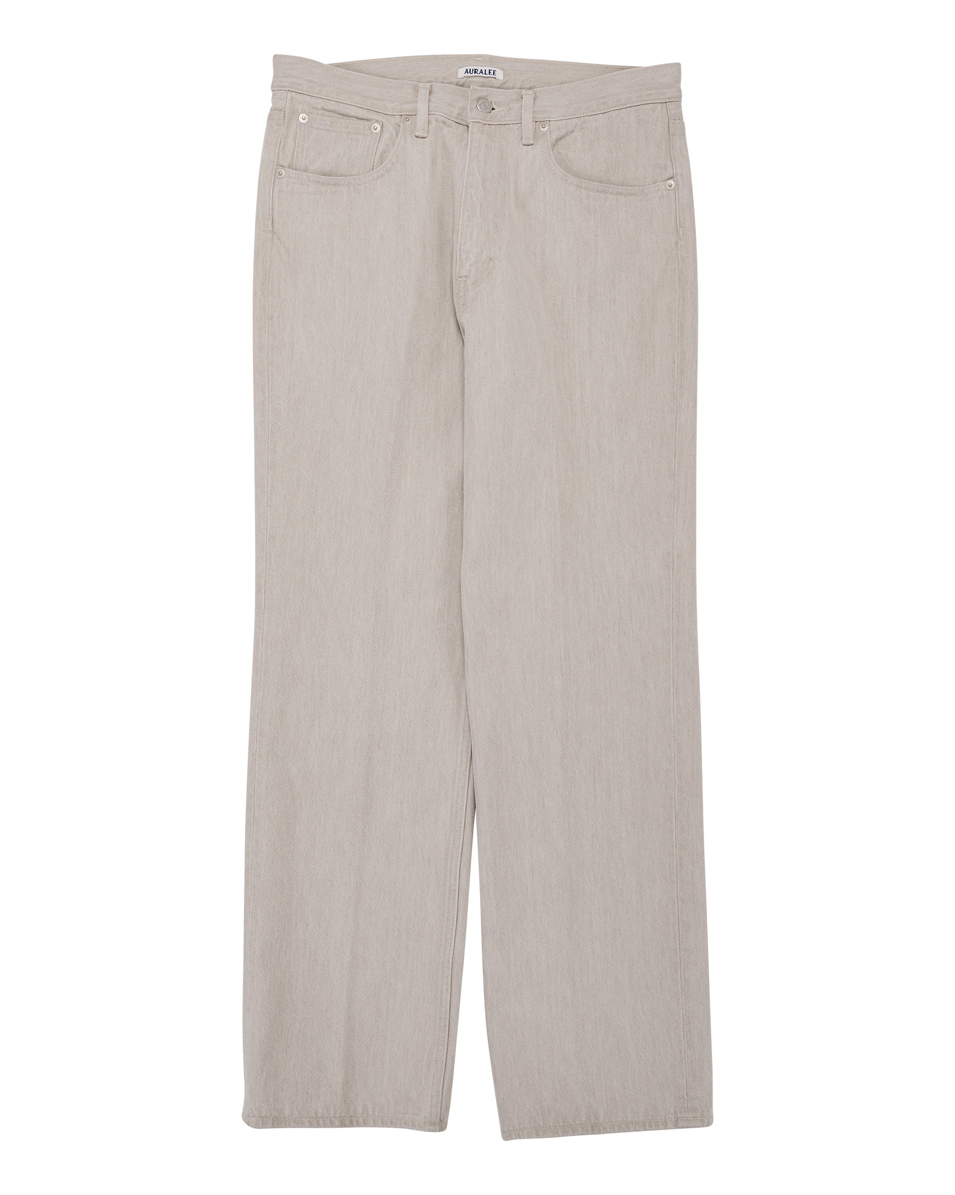 lost & found Auralee Auralee Faded Hard Twist Denim 5P Pants Light Gray
