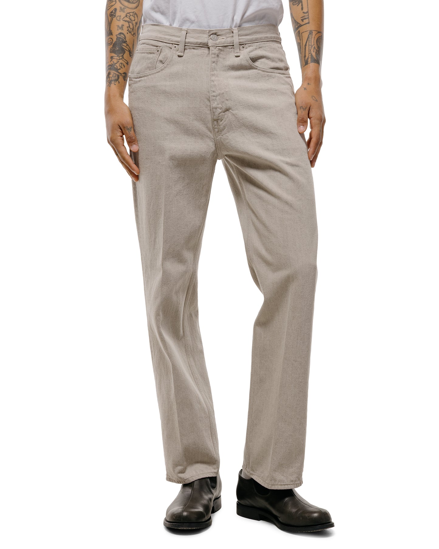 lost & found Auralee Auralee Faded Hard Twist Denim 5P Pants Light Gray