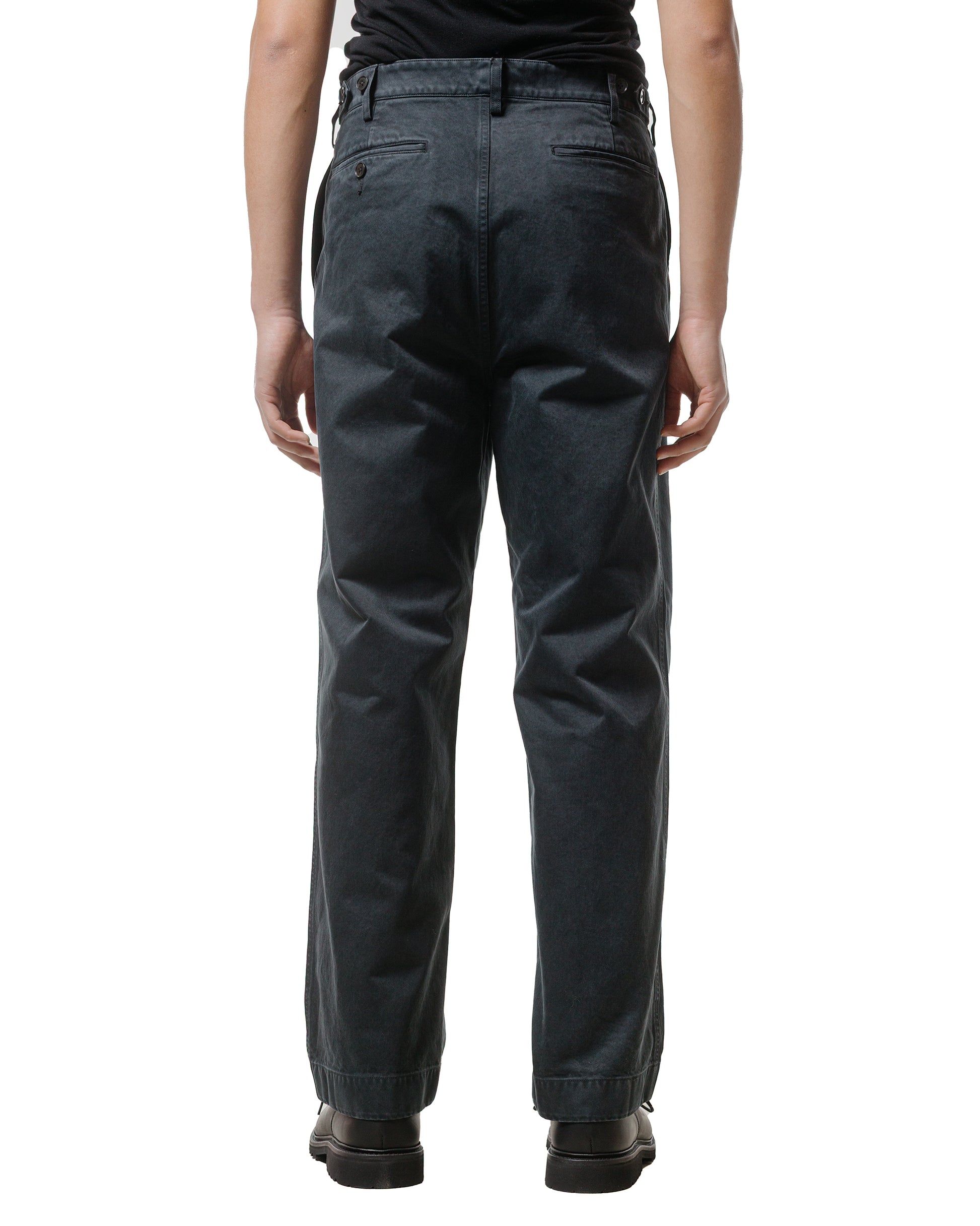 lost & found Auralee Auralee Garment Dyed Finx Chino One-Tuck Pants Black