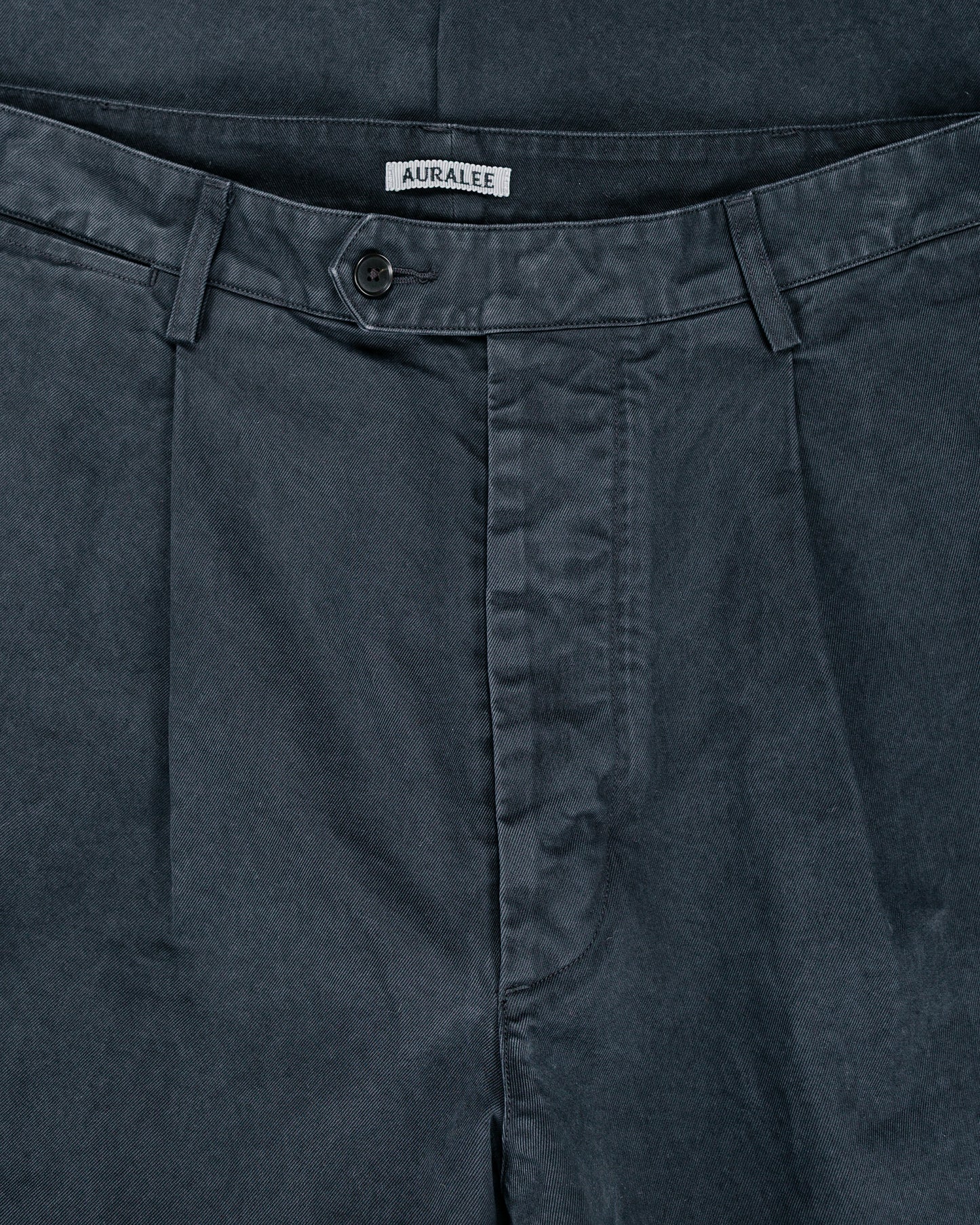 lost & found Auralee Auralee Garment Dyed Finx Chino One-Tuck Pants Black