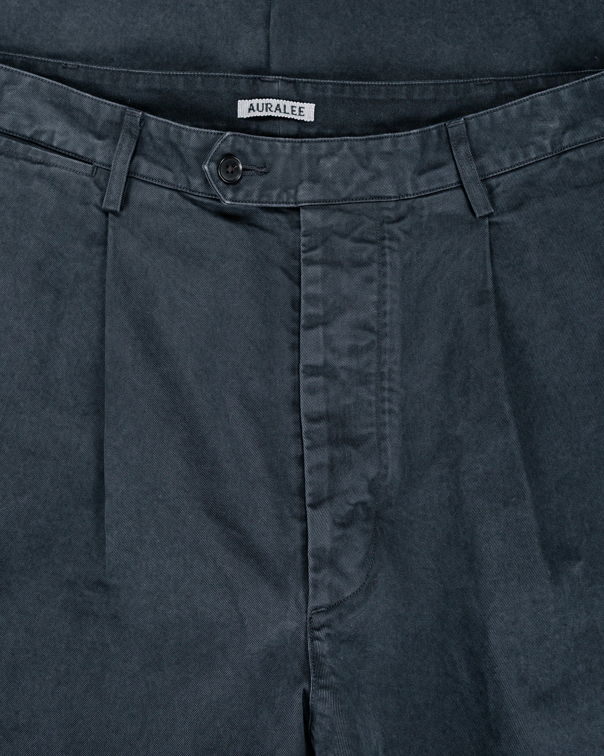 lost & found Auralee Auralee Garment Dyed Finx Chino One-Tuck Pants Black