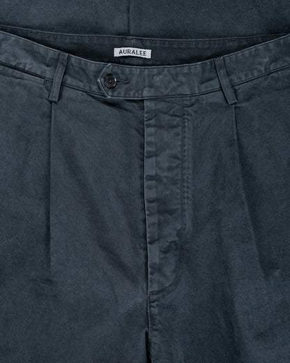 lost & found Auralee Auralee Garment Dyed Finx Chino One-Tuck Pants Black