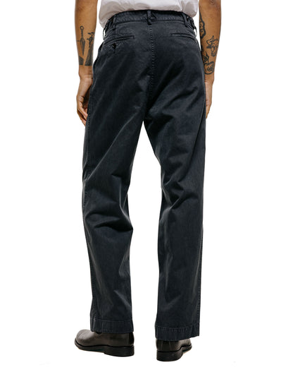 lost & found Auralee Auralee Garment Dyed Finx Light Chino One-Tuck Wide Pants Black