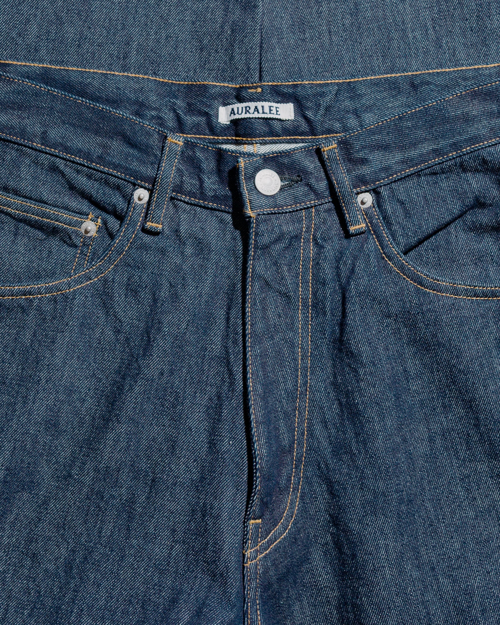 lost & found Auralee Auralee Hard Twist Denim Wide Pants Indigo