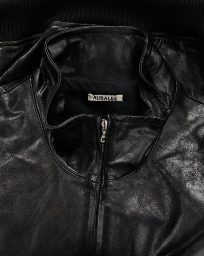 lost & found Auralee Auralee Lamb Leather Zip Blouson Black