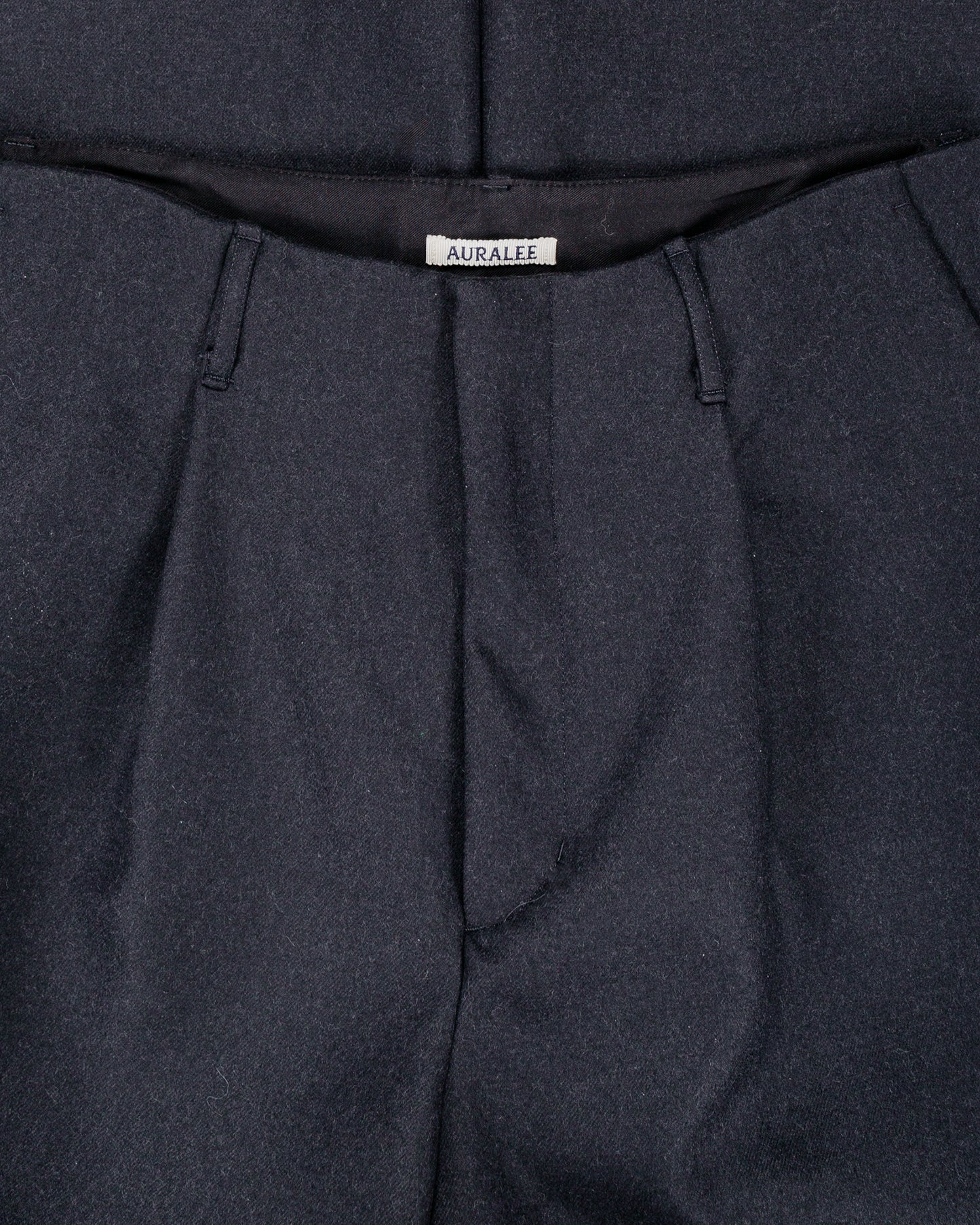 lost & found Auralee Auralee Light Melton One-Tuck Slacks Dark Charcoal