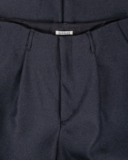 lost & found Auralee Auralee Light Melton One-Tuck Slacks Dark Charcoal