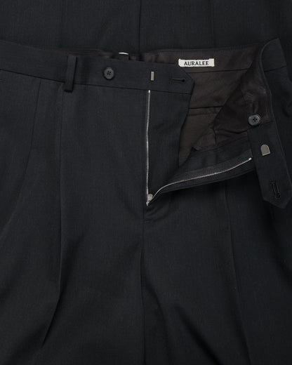 lost & found Auralee Auralee Light Wool Max Gabardine Two-Tuck Slacks Top Black