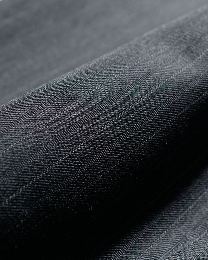 lost & found Auralee Auralee Bluefaced Wool Two-Tuck Slacks Charcoal Navy Stripe