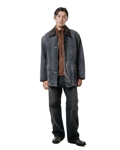 lost & found Auralee Auralee Pure Silk Comfort Fleece Half Zip P/O Brown
