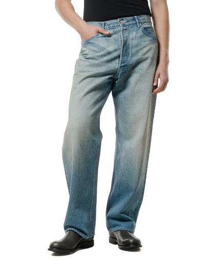 lost & found Auralee Auralee Selvedge Faded Heavy Denim Wide Pants Faded Indigo