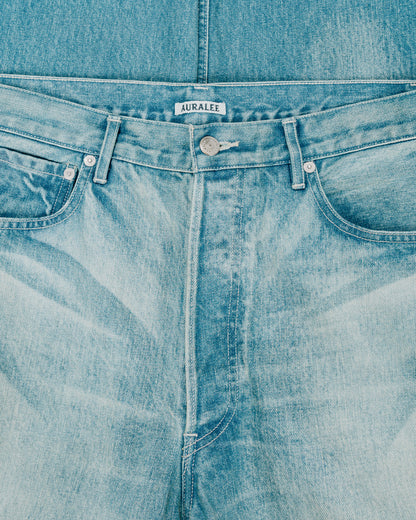 lost & found Auralee Auralee Selvedge Faded Heavy Denim Wide Pants Faded Indigo