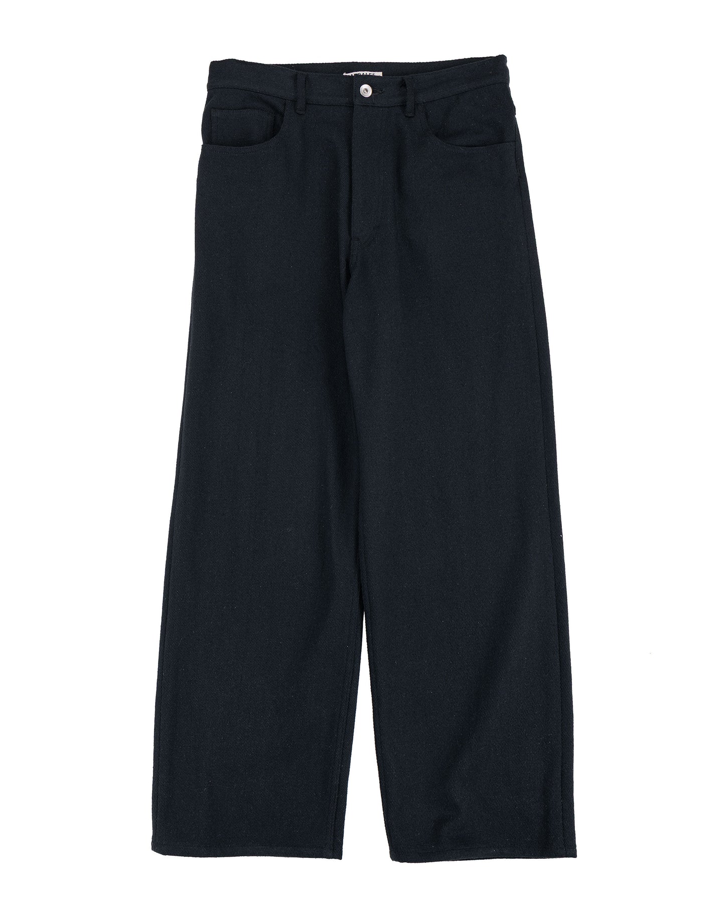 lost & found Auralee Auralee Silk Nep Denim 5P Wide Pants Black