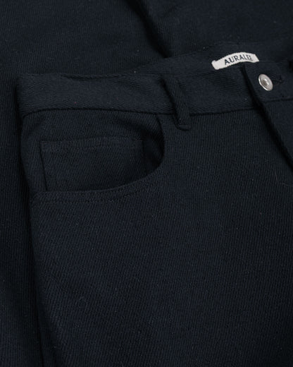 lost & found Auralee Auralee Silk Nep Denim 5P Wide Pants Black