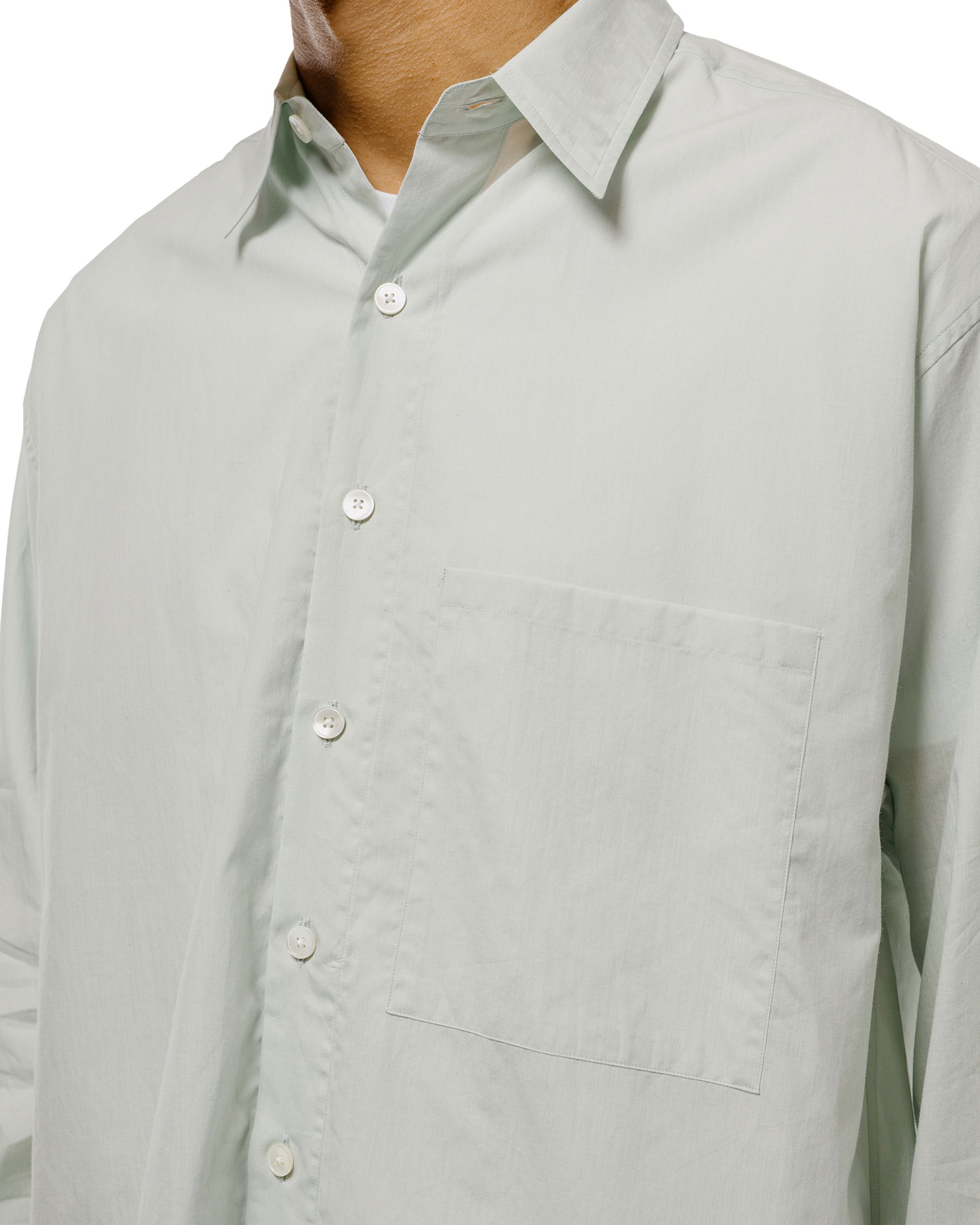 lost & found Auralee Auralee Super Fine Cotton Lawn Shirt Pale Blue