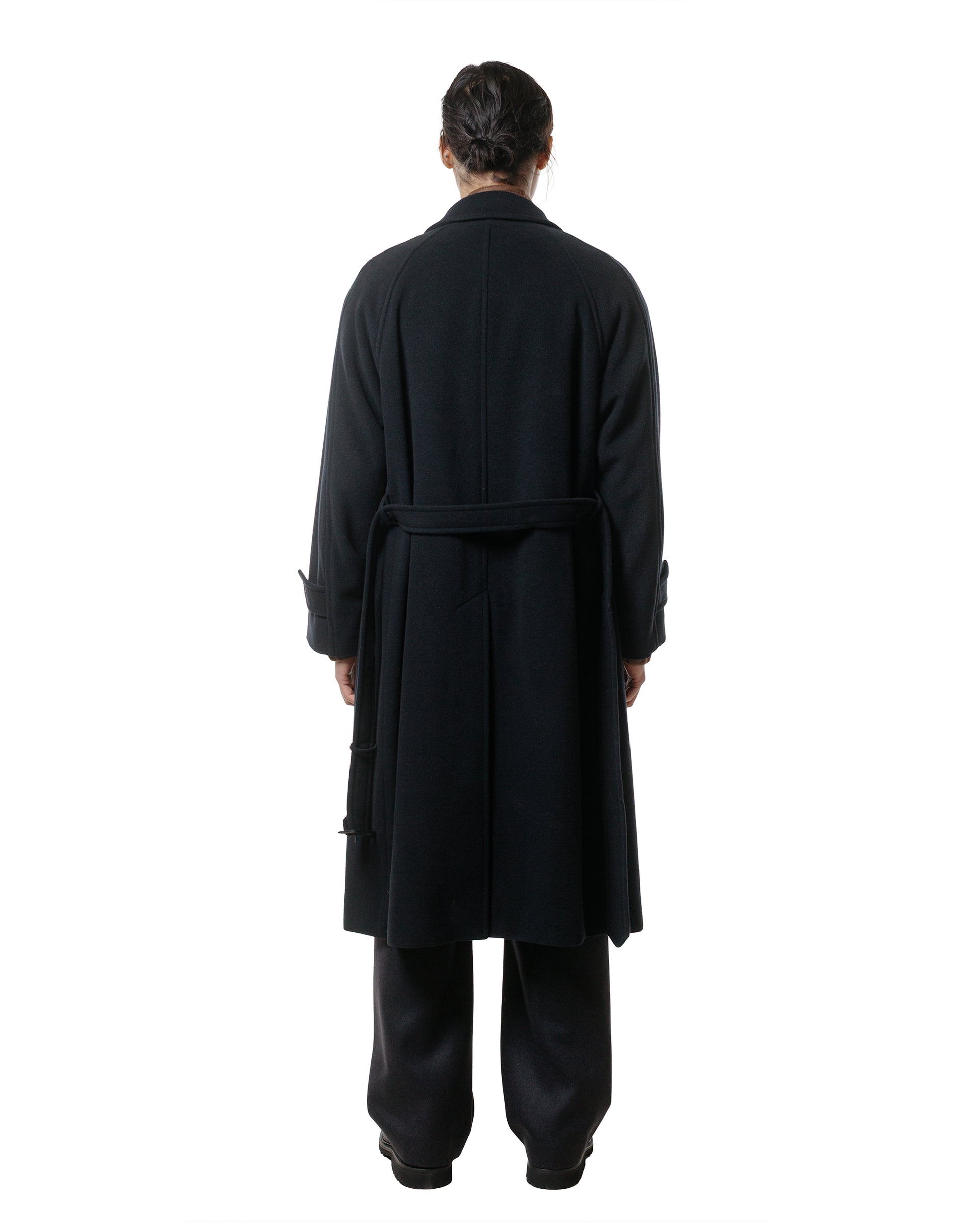 lost & found Auralee Auralee Super Fine Wool Mosser Soutien Collar Coat Black